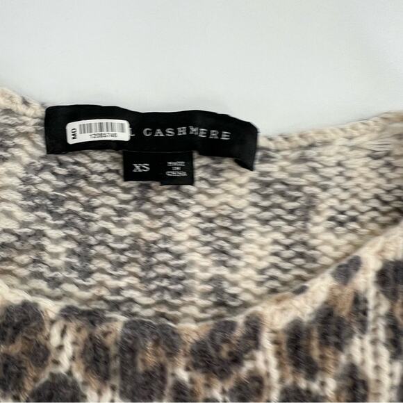 Skull Cashmere Zan leopard print cashmere sweater sz XS - Picture 4 of 7
